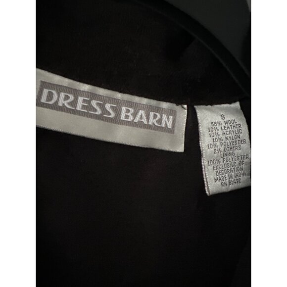 VTG Dressbarn Wool Leather Vest Women S Embroidered Front Plaid Back Cottagecore - Picture 5 of 7